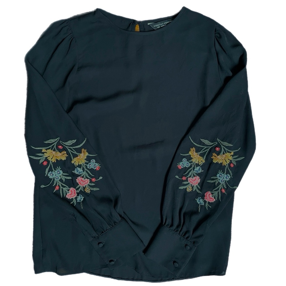 Dorothy Perkins Embroidered Blouse Size 6